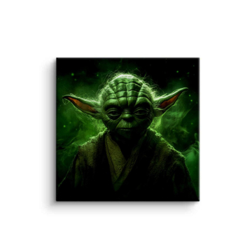 Sabiduría galáctica inspirada en Yoda - cuadro en lienzo