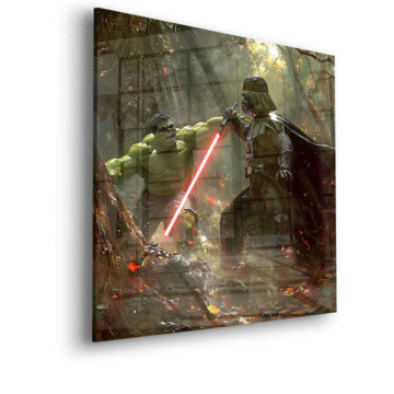 Hulk And Vader Inspired Duel Acrylic Glass Art