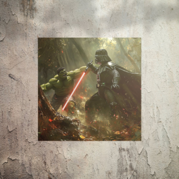 Hulk And Vader Inspired Duel Poster Art
