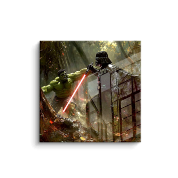 Hulk And Vader Inspired Duel PVC Gloss Art
