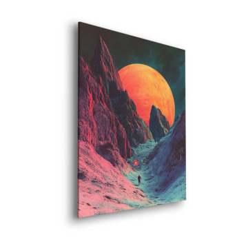 Alien montagne lune - tableau Dibond mat