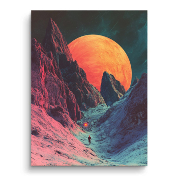 Alien Mountain Moon PVC Matt Art
