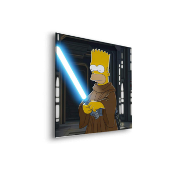 Jedi inspirowany Bartem Simpsonem - obraz na dibondzie matowym