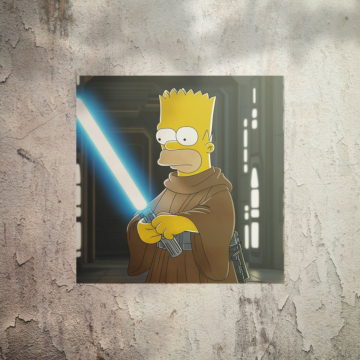 Bart Simpson Inspired Jedi Poster Art