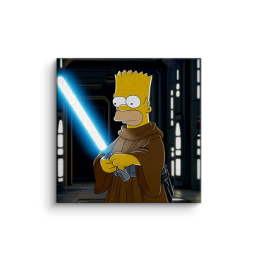 Jedi inspirado en Bart Simpson - cuadro en lienzo