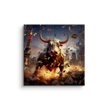Charging Bull Market Canvas Art