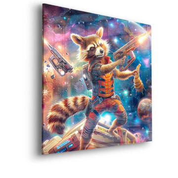 Rocket Raccoon Inspired Galactic Warrior Acrylic Glass Art