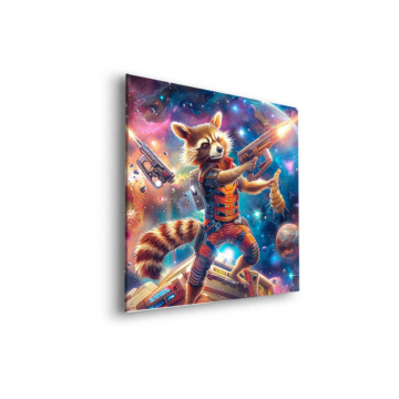 Rocket Raccoon Inspired Galactic Warrior Dibond Matt Art