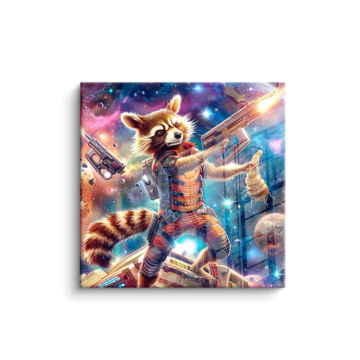 Rocket Raccoon Inspired Galactic Warrior PVC Gloss Art