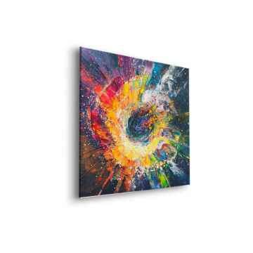Explosion abstraite de couleurs - tableau Dibond mat