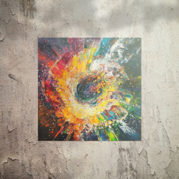 Explosion abstraite de couleurs - poster