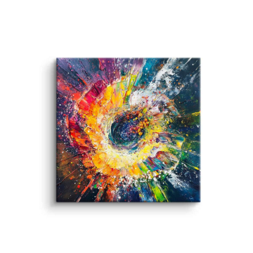 Explosion abstraite de couleurs - tableau PVC mat