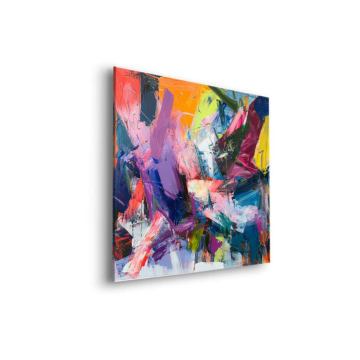Abstraction aux éclats de couleur - tableau Dibond mat