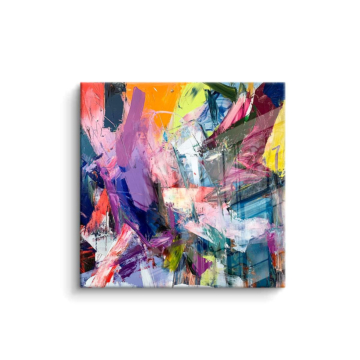 Abstraction aux éclats de couleur - tableau PVC brillant