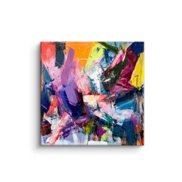 Abstraction aux éclats de couleur - tableau PVC mat