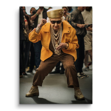 Gold Street Dancer Canvas Art
