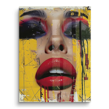 Glänzende Pop-Lippen - PVC-Bild glänzend