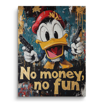 Donald Duck Inspired Rebel Canvas Art