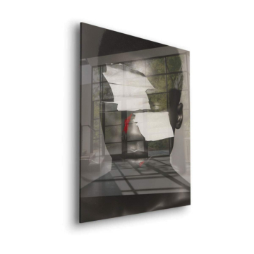 Porträt mit verdeckten Augen - Acrylglasbild