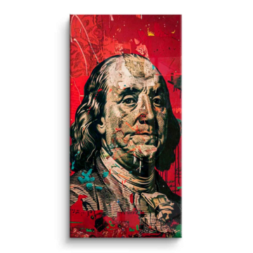 Retrato inspirado en Benjamin Franklin - cuadro PVC brillante