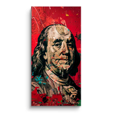 Portrait inspiré de Benjamin Franklin - tableau PVC mat