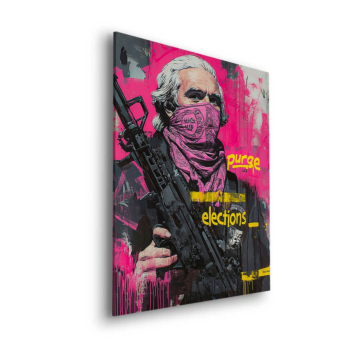 Wahlkampf-Schütze inspiriert von Purge - Dibond-Bild matt