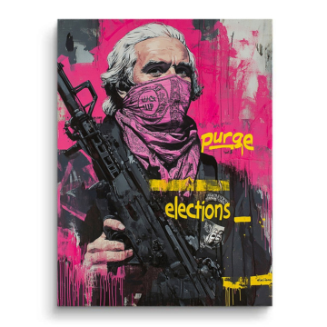 Wahlkampf-Schütze inspiriert von Purge - PVC-Bild matt