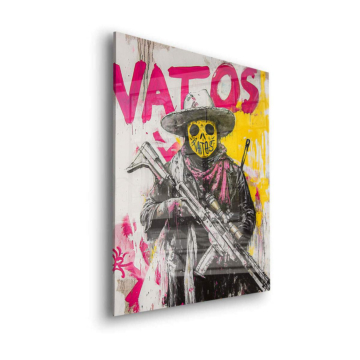 Rebellisches Vatos-Skelett - Acrylglasbild