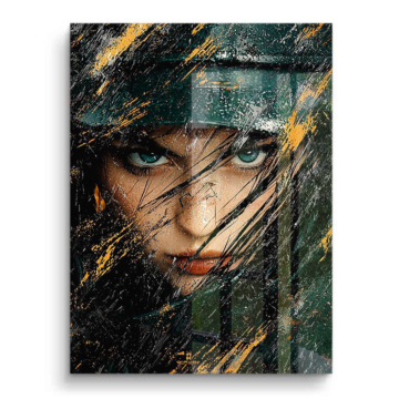Intense guerrero Gaze - cuadro PVC brillante
