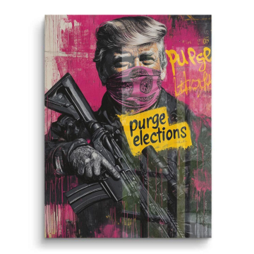 Cartel político inspirado en Purge - cuadro PVC brillante