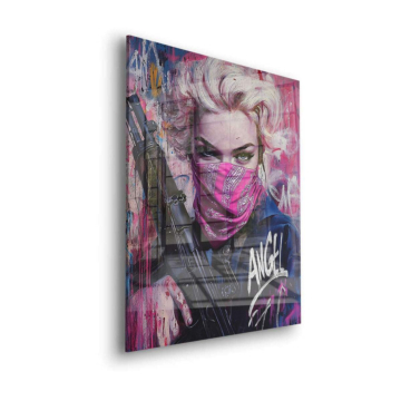 Maskiert Blonde Enge - Acrylglasbild