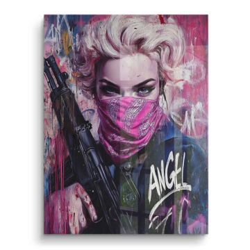 Maskiert Blonde Enge - PVC-Bild glänzend