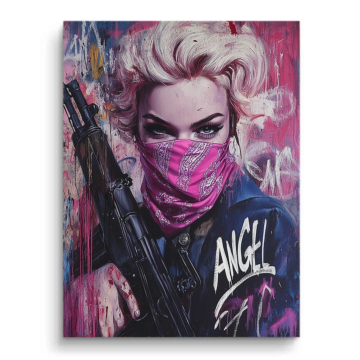 Maskiert Blonde Enge - PVC-Bild matt