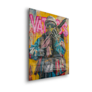 Maskierter urbaner Krieger - Acrylglasbild