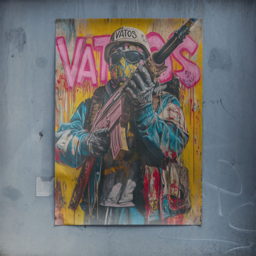 Enmascarado urbano guerrero - póster