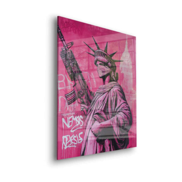 Bewaffnete Freiheitsstatue - Acrylglasbild