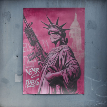 Estatua de la Libertad armada - póster