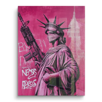 Bewaffnete Freiheitsstatue - PVC-Bild glänzend