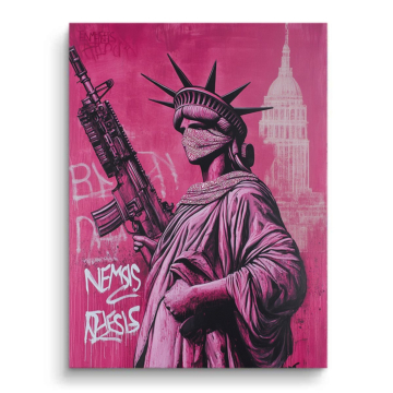 Bewaffnete Freiheitsstatue - PVC-Bild matt
