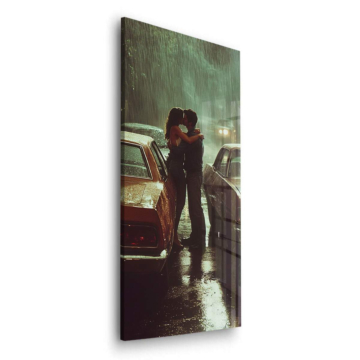 Rainy Street Romance Acrylic Glass Art