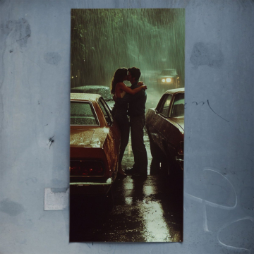 Rainy Street Romance Poster Art
