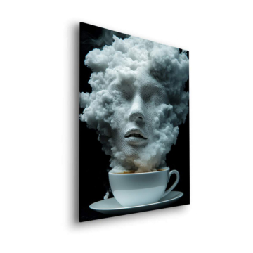 Rostro coffee nube - cuadro Dibond mate