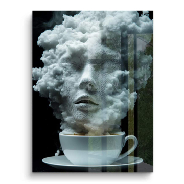 Coffee Cloud Face PVC Gloss Art