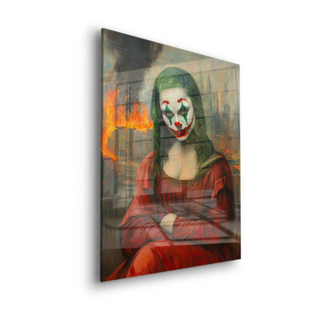 Mona Lisa inspirowana Jokerem - obraz na szkle akrylowym