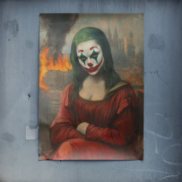 Mona Lisa inspirada en Joker - póster