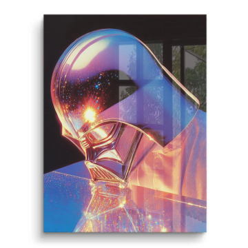 Daft Punk Inspired Chrome Helmet PVC Gloss Art