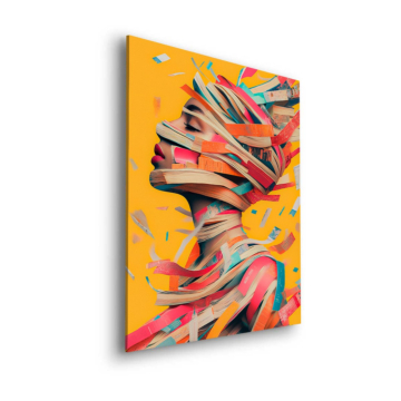 Book Face Abstract Dibond Matt Art