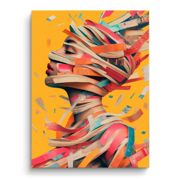 Book Face Abstract PVC Matt Art