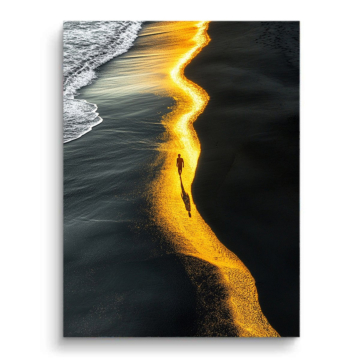 Black Sand Golden Shore PVC Matt Art