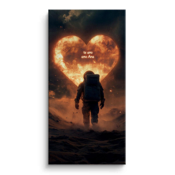 Astronaut Heart Moon Canvas Art